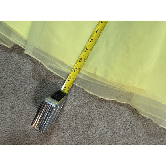 Vintage 1950s Lemon Chiffon Prom Dress Yellow Cupcake Dream Vegas‎ Wedding Small - Picture 15 of 16